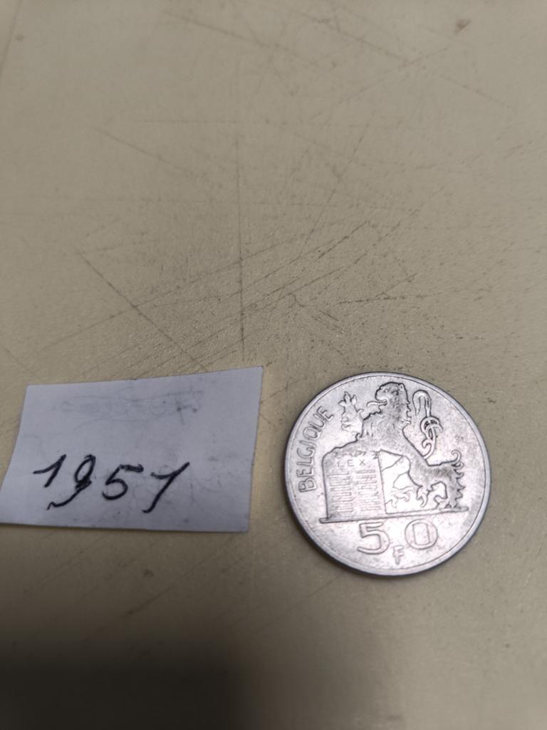 Zilver munt 5 frank Boudewijn 1951, Ophalen, Zilver