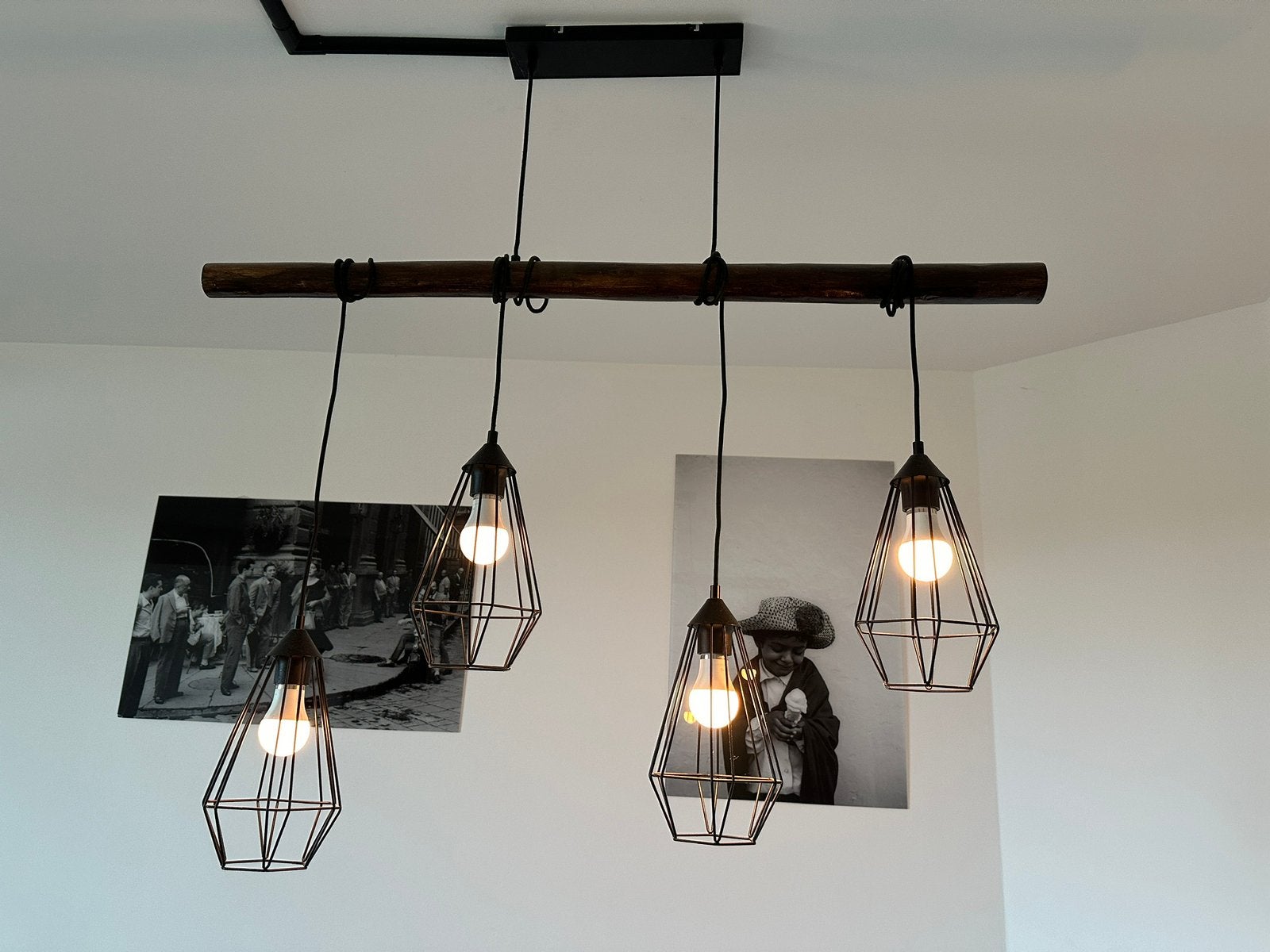 4 lampes suspendues industrielles avec LED Philips Smart, Enlèvement, Comme neuf