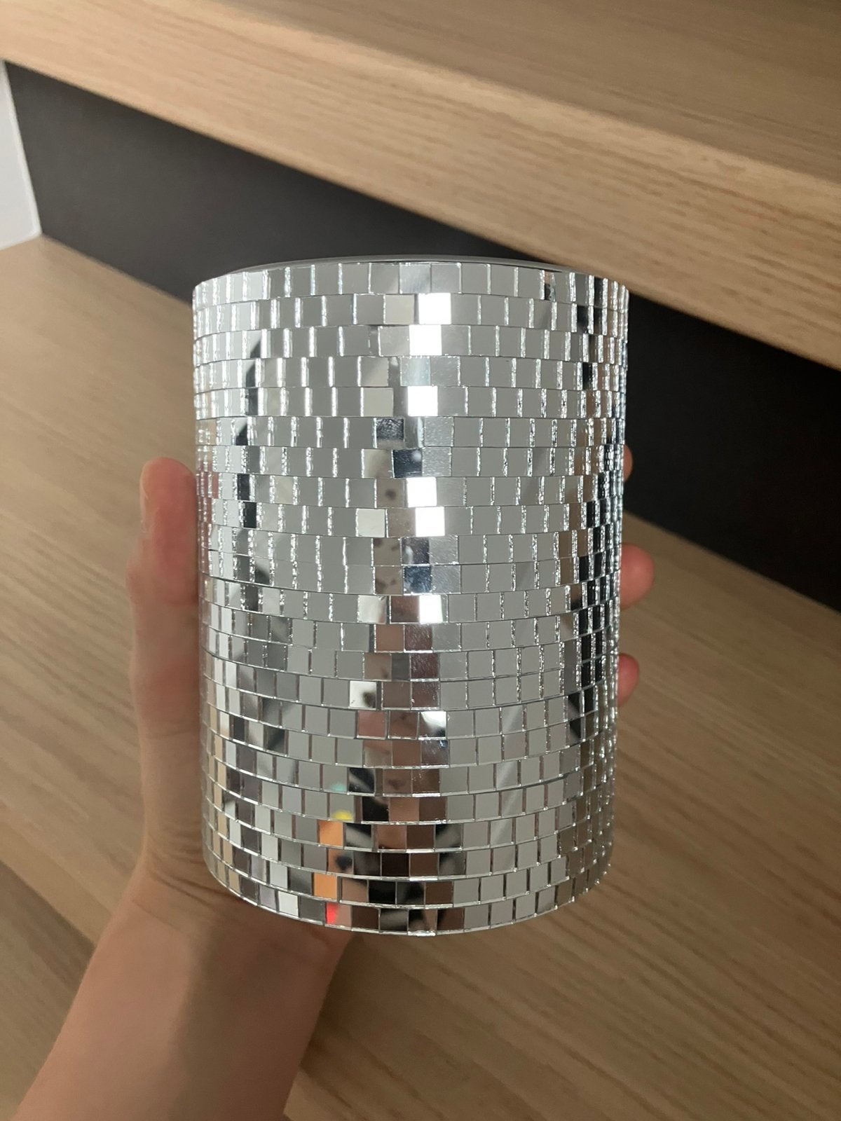 Vase disco, Enlèvement ou Envoi, Moins de 25 cm, Rond, Comme neuf