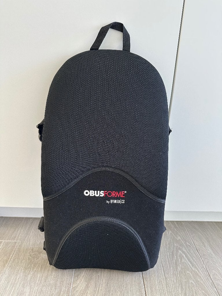 Ergonomisch rugkussen / rugsteun ObusForme Homedics, Afneembare hoes, Rugkussen, Zwart, Ophalen of Verzenden