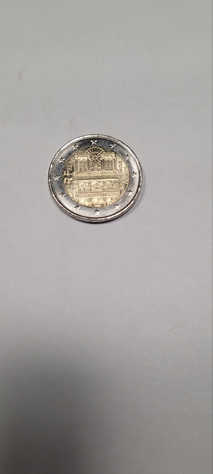 piece 2 euro commémorative notre Dame de paris, Timbres & Monnaies, Enlèvement, France, 2 euros