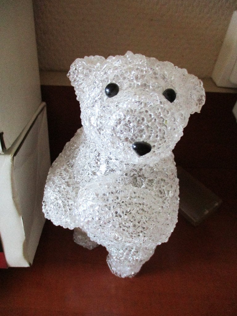 Ours polaire de Noël avec 16 lumières LED blanches, Enlèvement ou Envoi, Comme neuf