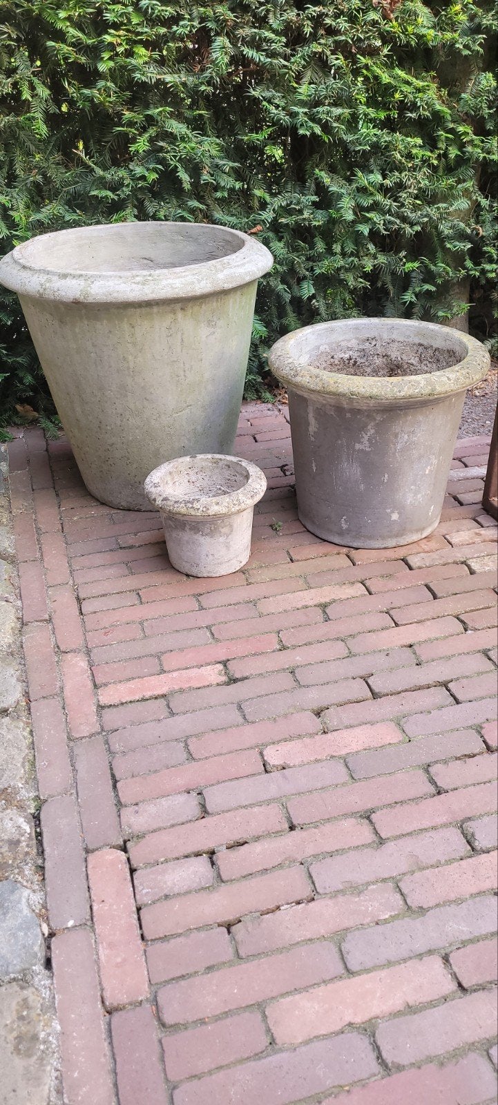 Mooie set zware bloempotten, Enlèvement