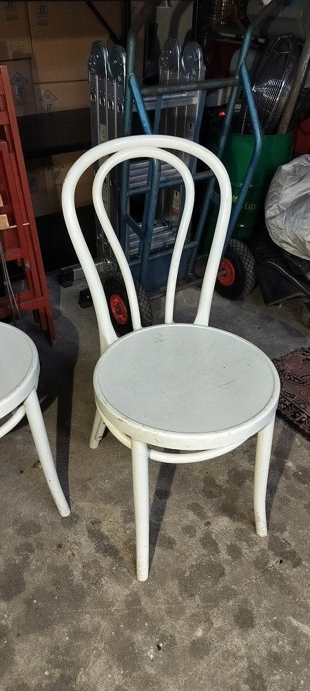 2 IKEA Thonet stijl stoelen, Huis en Inrichting, Stoelen, Ophalen, Kunststof, Twee, Wit