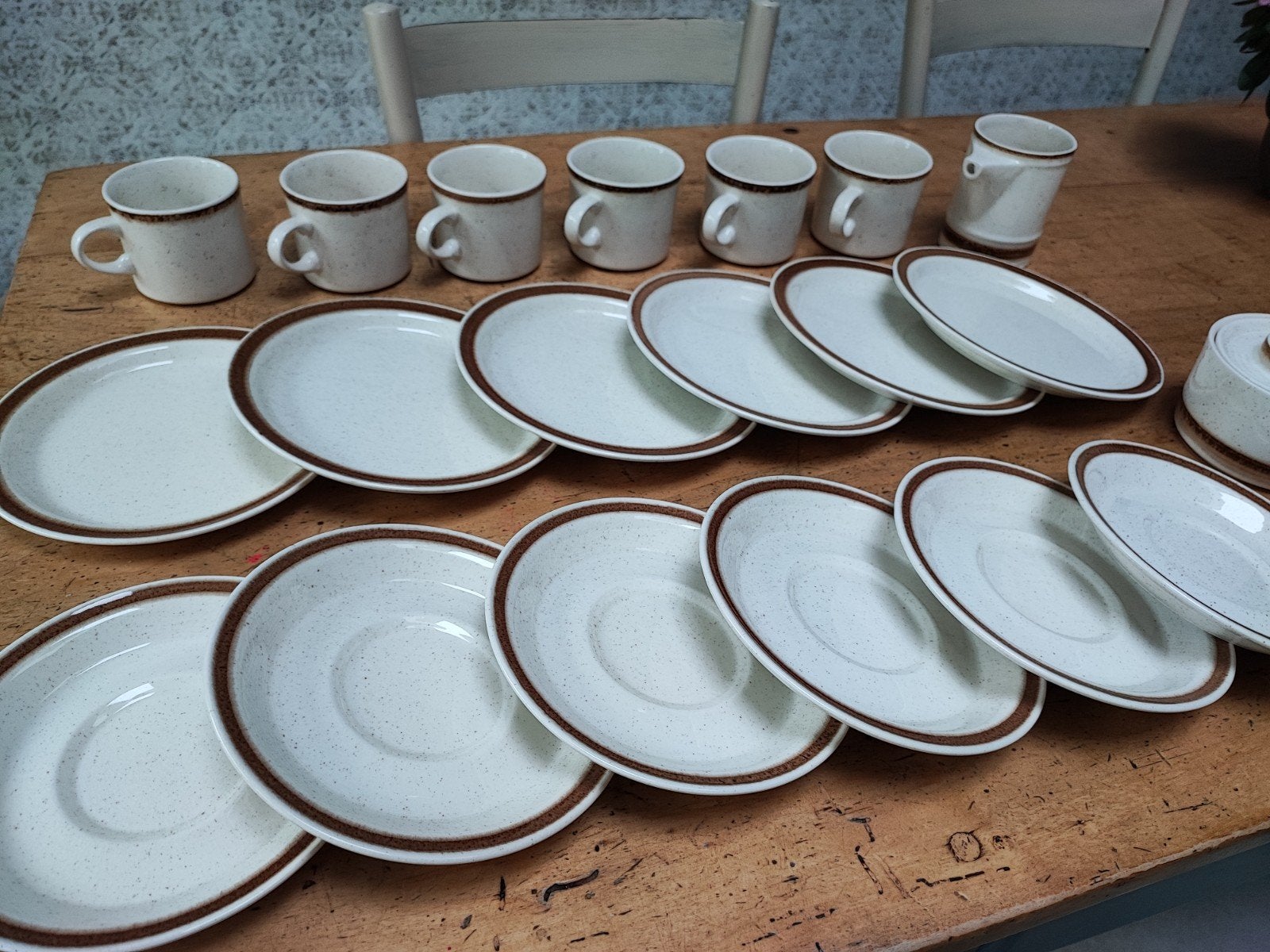 Antieke Brendan Erin Stone 20-delig servies set (Compleet!), Antiek en Kunst, Antiek | Servies compleet, Ophalen