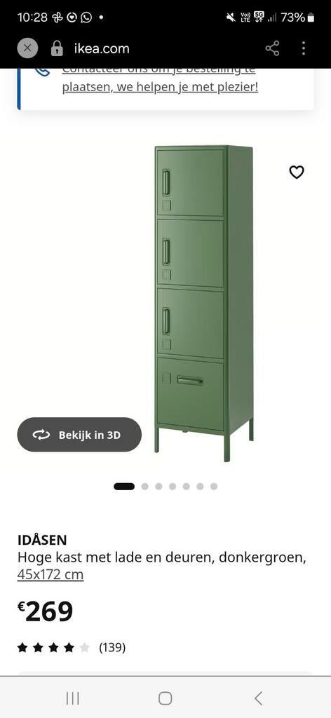 Ikea kast groen, Huis en Inrichting, Ophalen