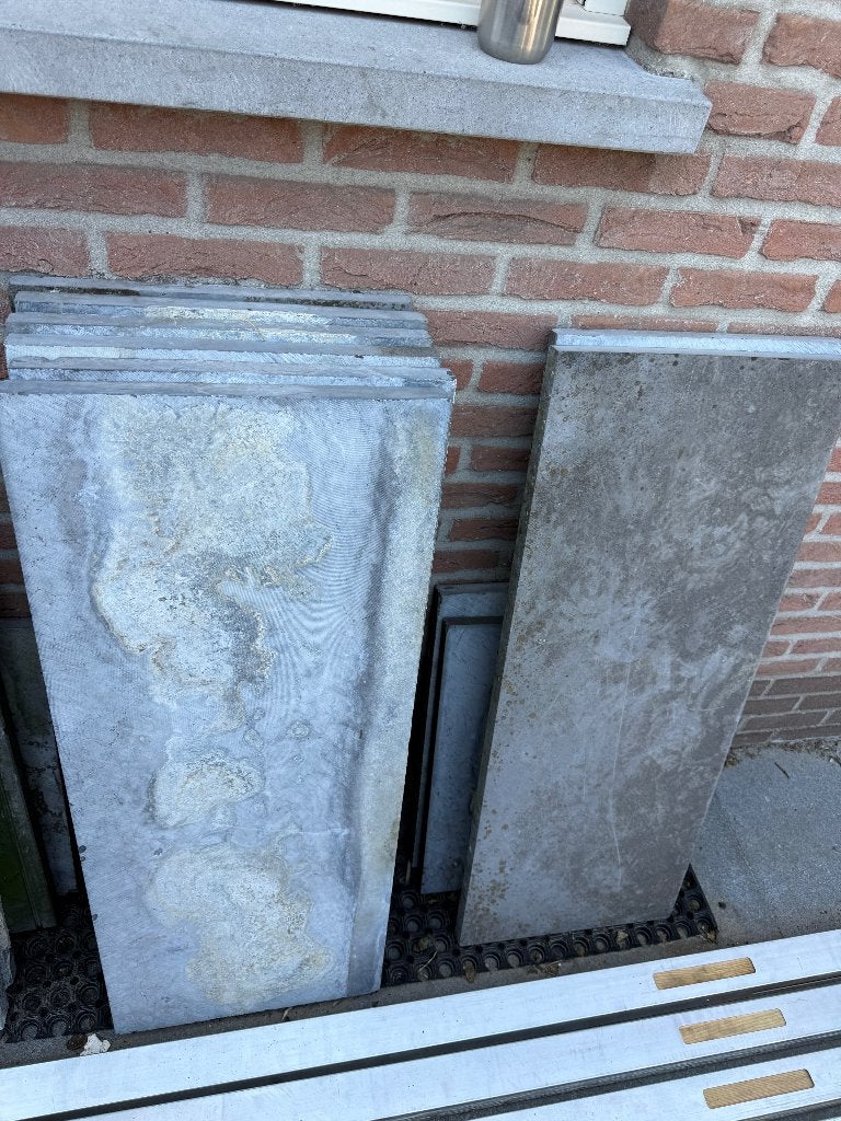 Blauwe hardsteen, Ophalen, Gebruikt, Plavuizen
