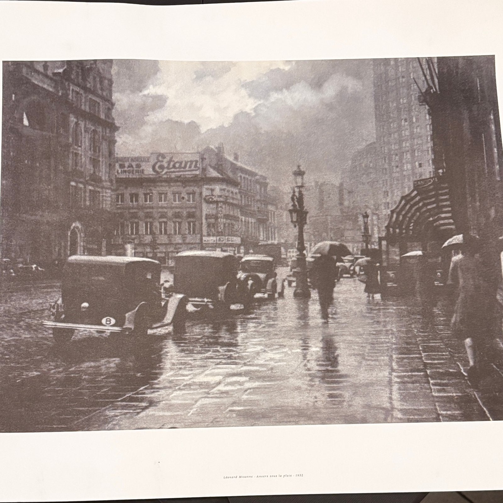 Léonard Misonne - Anvers sous la pluie (1932), Enlèvement, Impression
