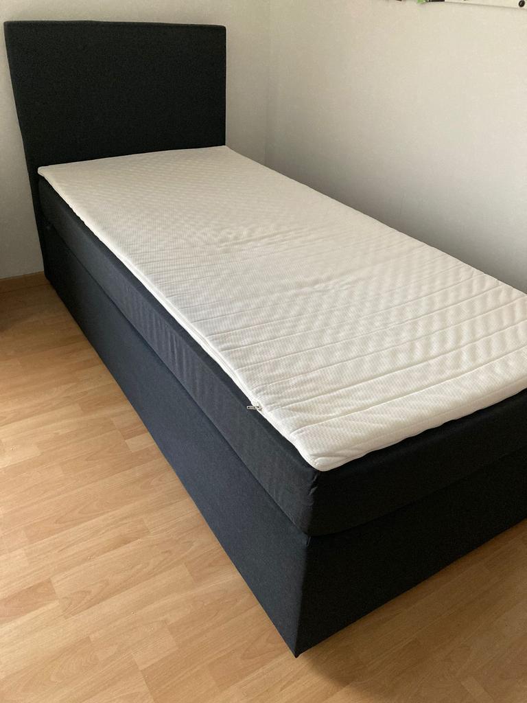 Boxspring eenpersoons, Huis en Inrichting, Slaapkamer | Boxsprings, Ophalen, Zo goed als nieuw, Eenpersoons