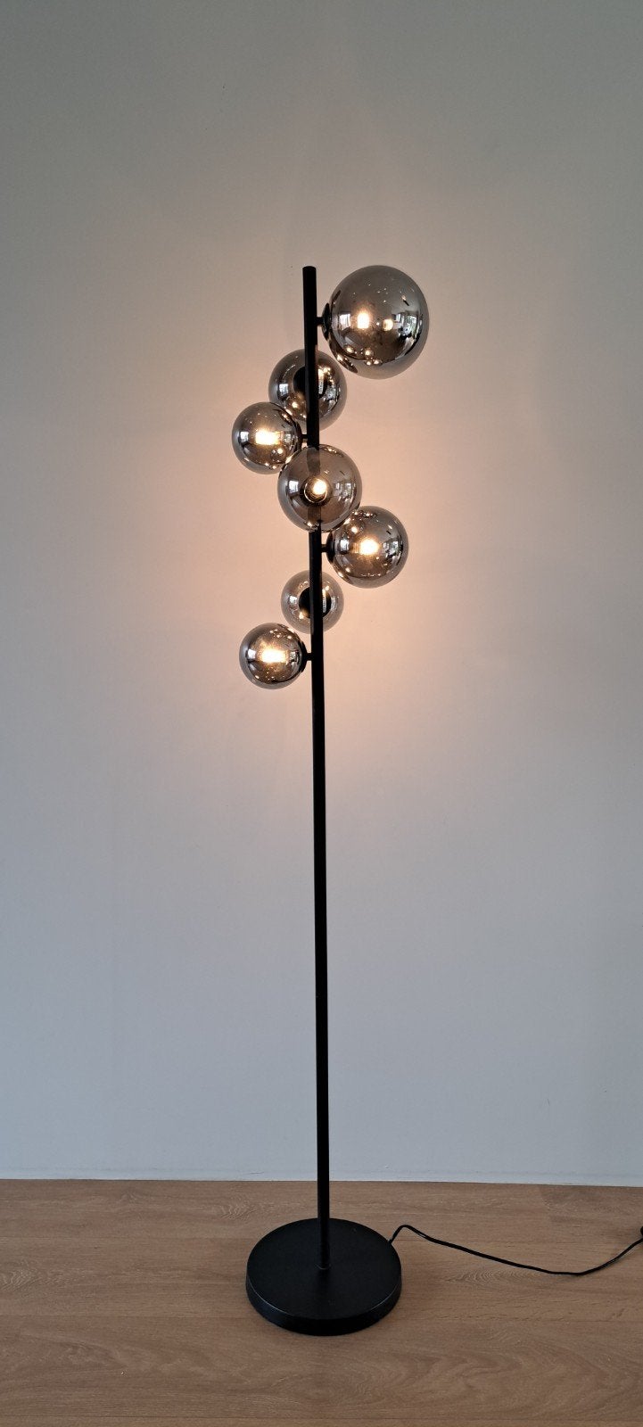 Staanlamp Nilson met 7 bollen, Huis en Inrichting, Ophalen, Zo goed als nieuw, Metaal, 100 tot 150 cm