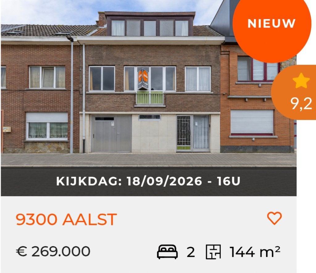 Maison avec un grand entrepôt et 2 chambres à vendre., Immo, Maisons à vendre, Aalst 9300, Province de Flandre-Orientale