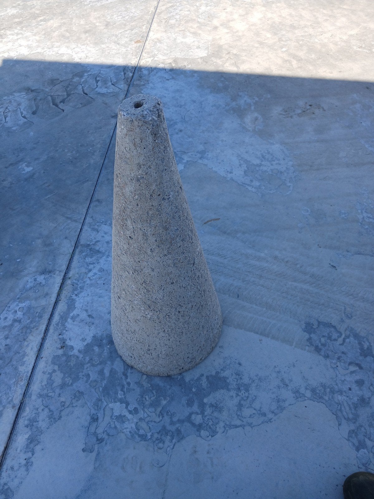 beton kegel, Ophalen
