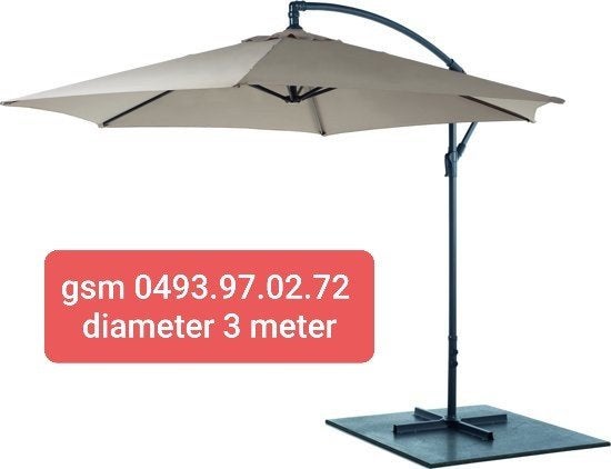 nieuwe zweefparasols met stervoet, Jardin & Terrasse, Parasols, Neuf, Inclinable, Étanche, Enlèvement