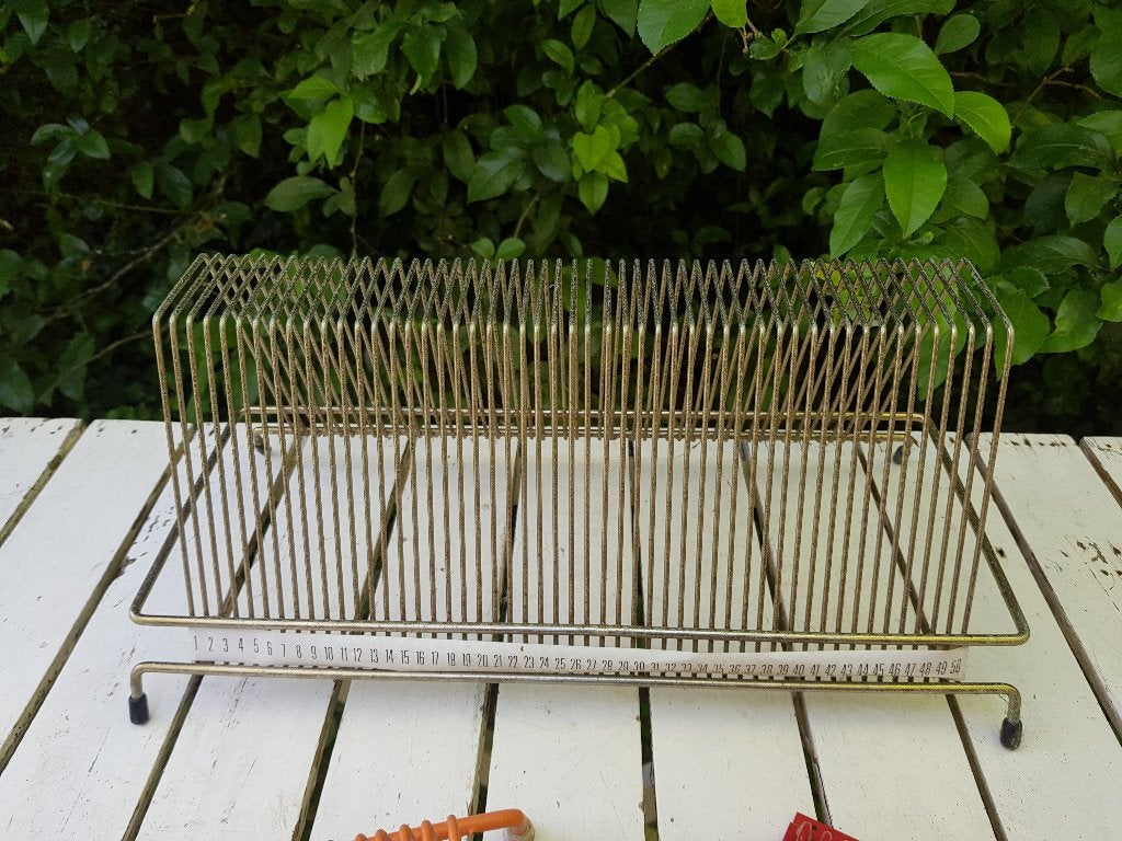 Metalen Vintage Platen-rekje, Ophalen