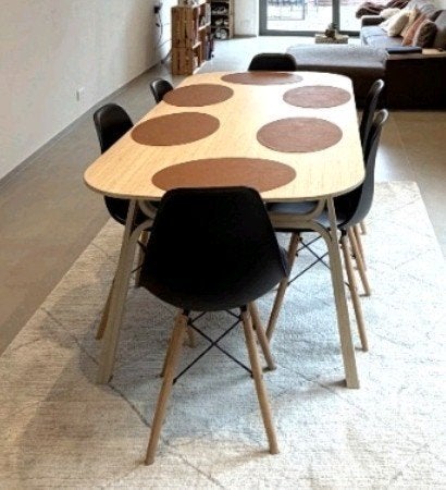 Table Ikea en bambou à vendre pour cause de déménagement, Enlèvement, Comme neuf, Cinq personnes ou plus, Autres essences de bois