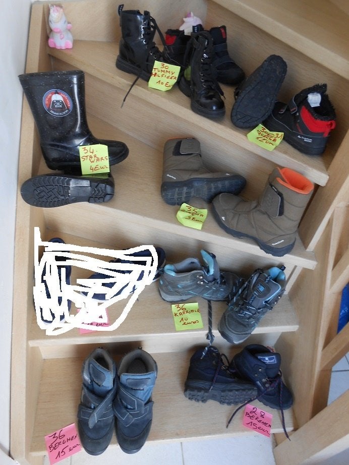 bottines de marche et bottes, 28 à 36, de 4 à 15eur/P, Enlèvement, Utilisé, Garçon ou Fille, Chaussures