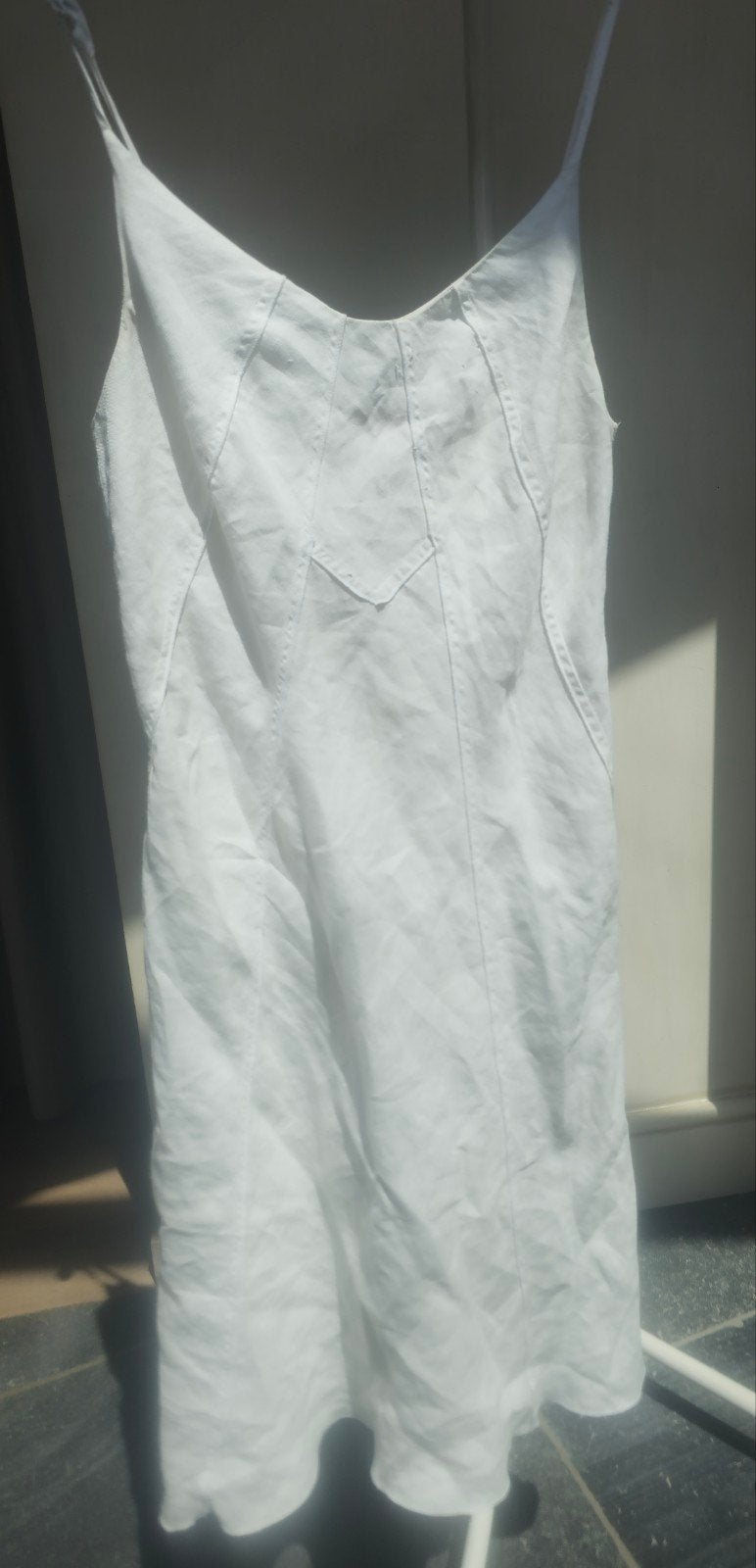 Robe d'été Derhy en lin blanc — Taille M, Vêtements | Femmes, Taille 38/40 (M), Enlèvement ou Envoi, René Derhy, Comme neuf
