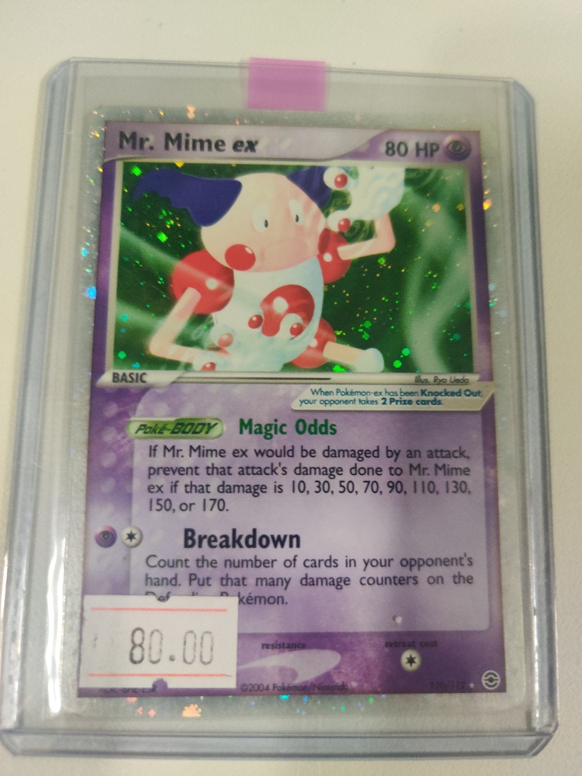 Mr. Mime ex FL 110, Hobby en Vrije tijd, Ophalen, Zo goed als nieuw, Losse kaart, Foil