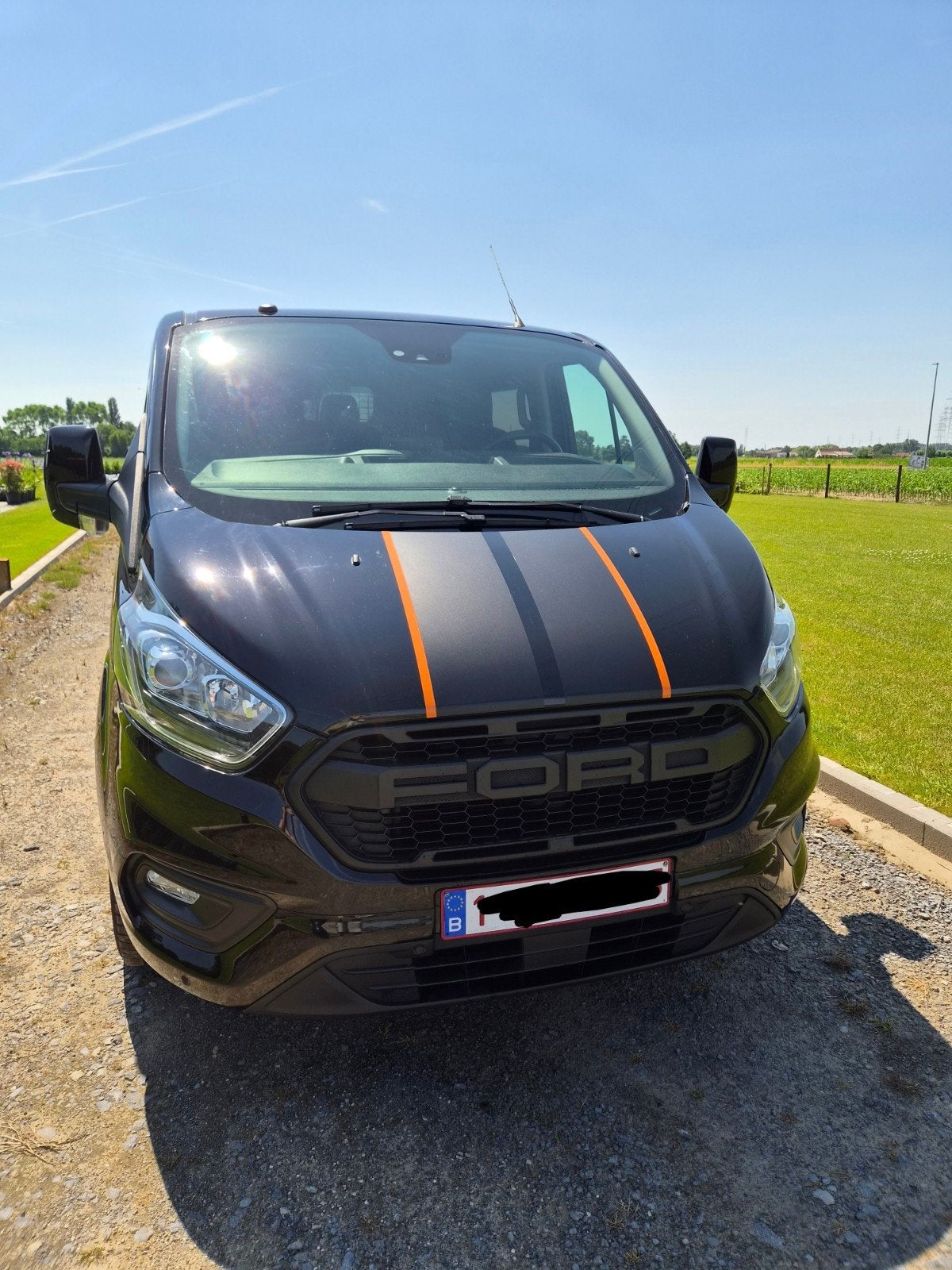 Ford Transit custom, Auto's, Voorwielaandrijving, Stof, 2800 kg, Zwart