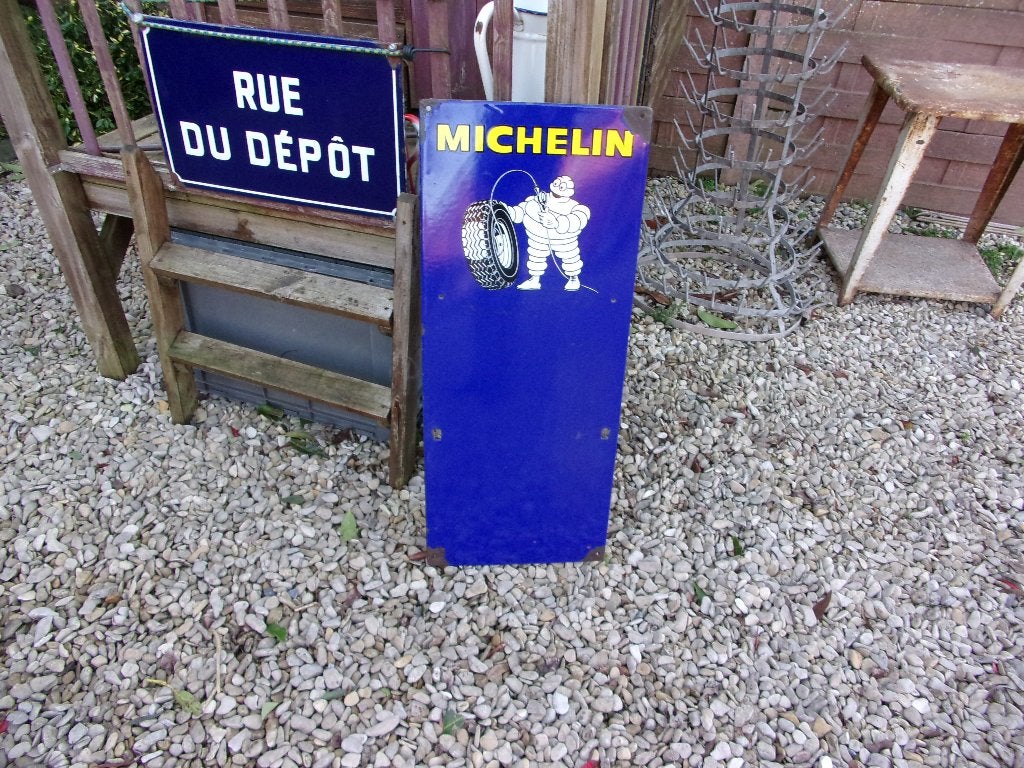 plaque émaillée michelin, Enlèvement, Utilisé