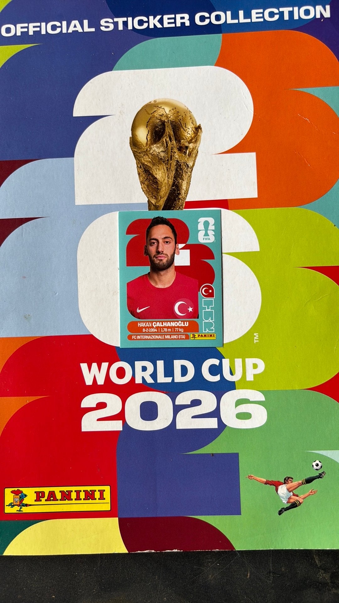 Hakan çalhanoglu panini sticker, 2026 WK, Ophalen, Zo goed als nieuw, Sticker
