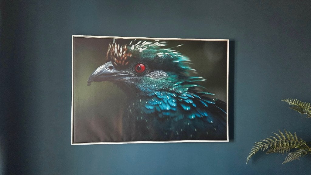 Wall art schubkapmalkoha 153 x 103 cm, Ophalen, 153 cm, Hout, Zo goed als nieuw