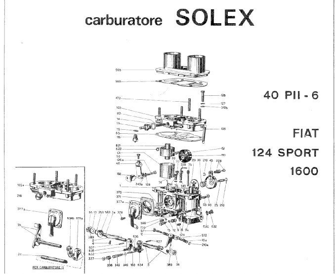 FIAT 124 COUPE SPORT 1600 - Kit joints carburateurs - NEUF, Enlèvement ou Envoi, Neuf, Fiat