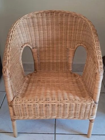 Fauteuil enfant en rotin IKEA AGEN (Collection Vintage), Enfants & Bébés, Enlèvement, Comme neuf