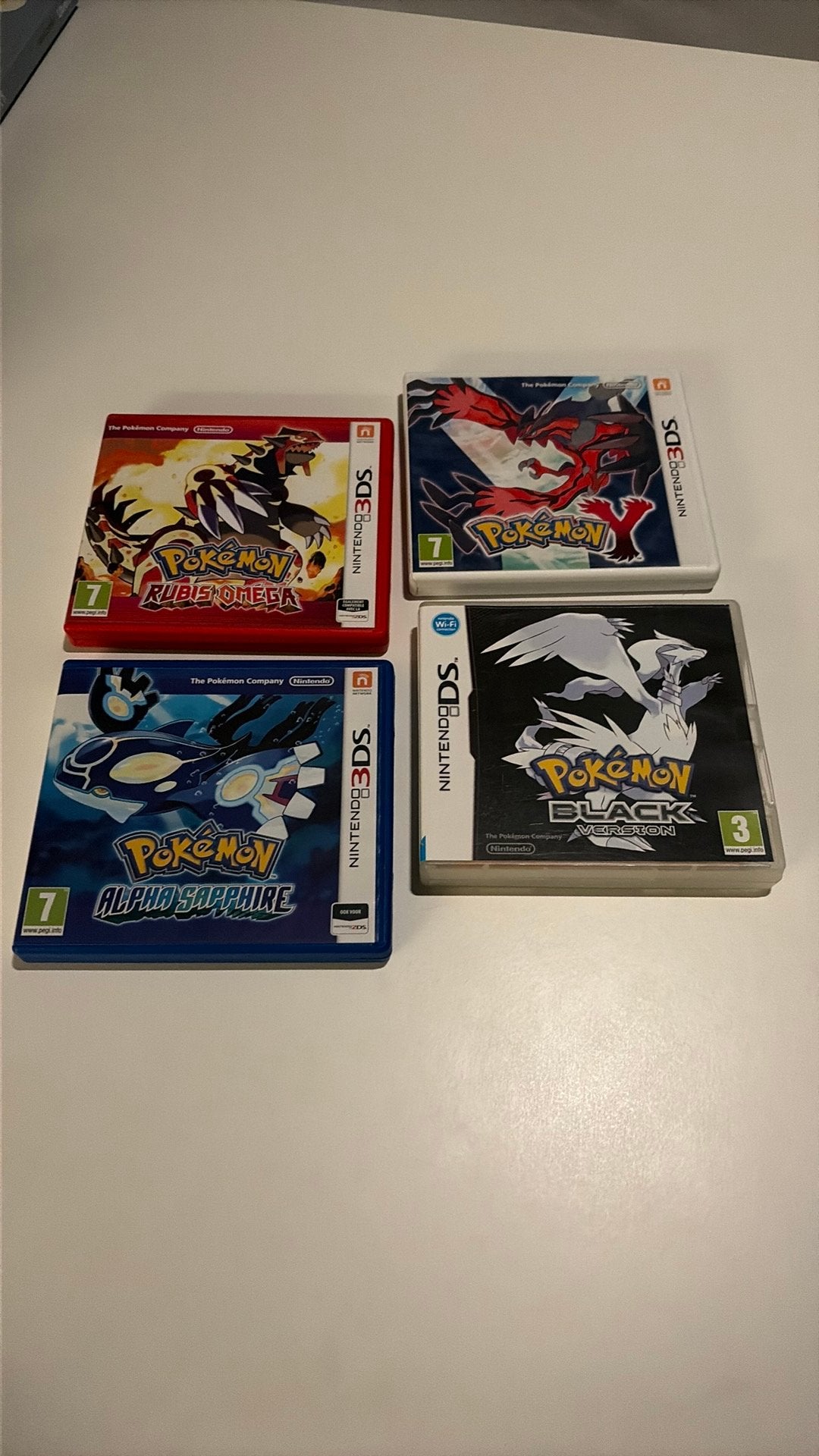 Pokemon set - 3DS - Y / Rubis Omega /Alpha Sapphire / Black, Enlèvement, Comme neuf