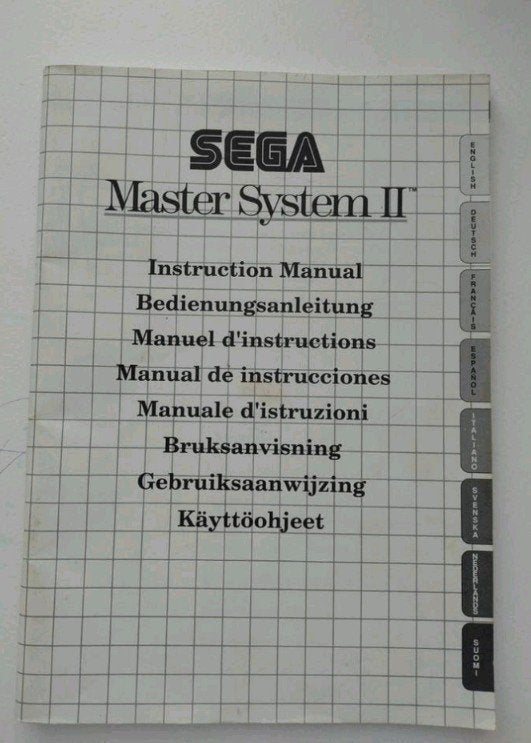 Sega Master System 2 Instruction Manual, Games en Spelcomputers, Ophalen of Verzenden, Master System