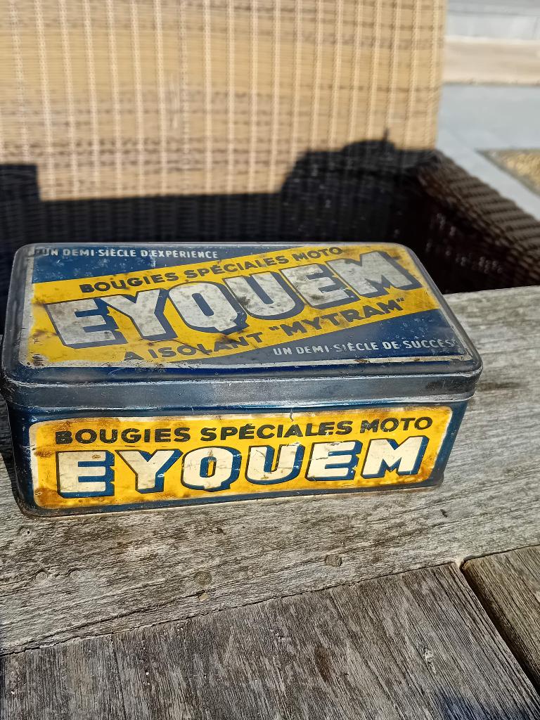 vintage blik bougies EYQUEM, Ophalen of Verzenden, Gebruikt