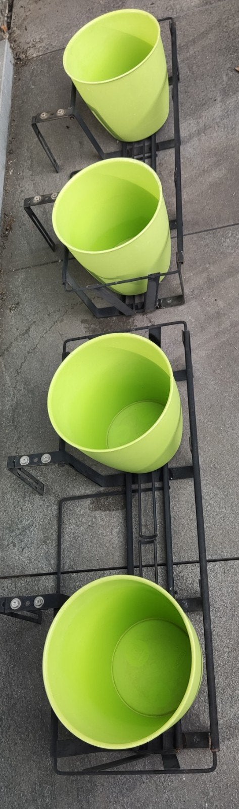2 bacs à fleurs suspendus-extensibles-incl 4 pots de fleurs, Jardin & Terrasse, Enlèvement, Utilisé, Balcon