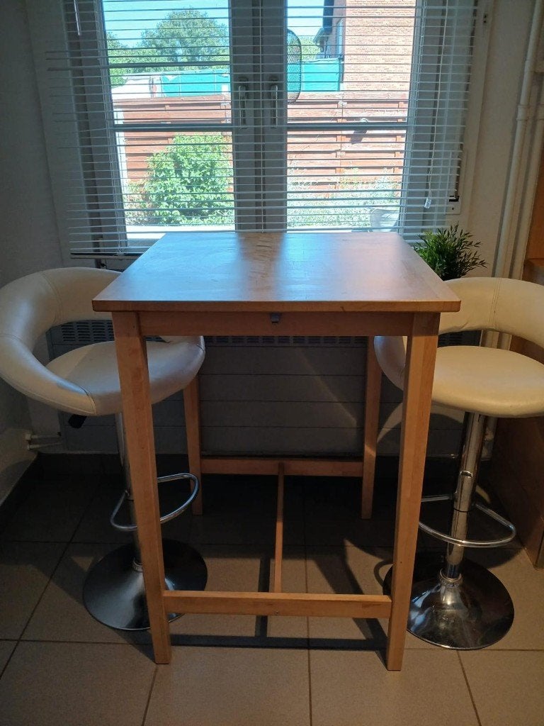 Houten tafel, Ophalen, Gebruikt, 50 tot 100 cm, Tot twee personen