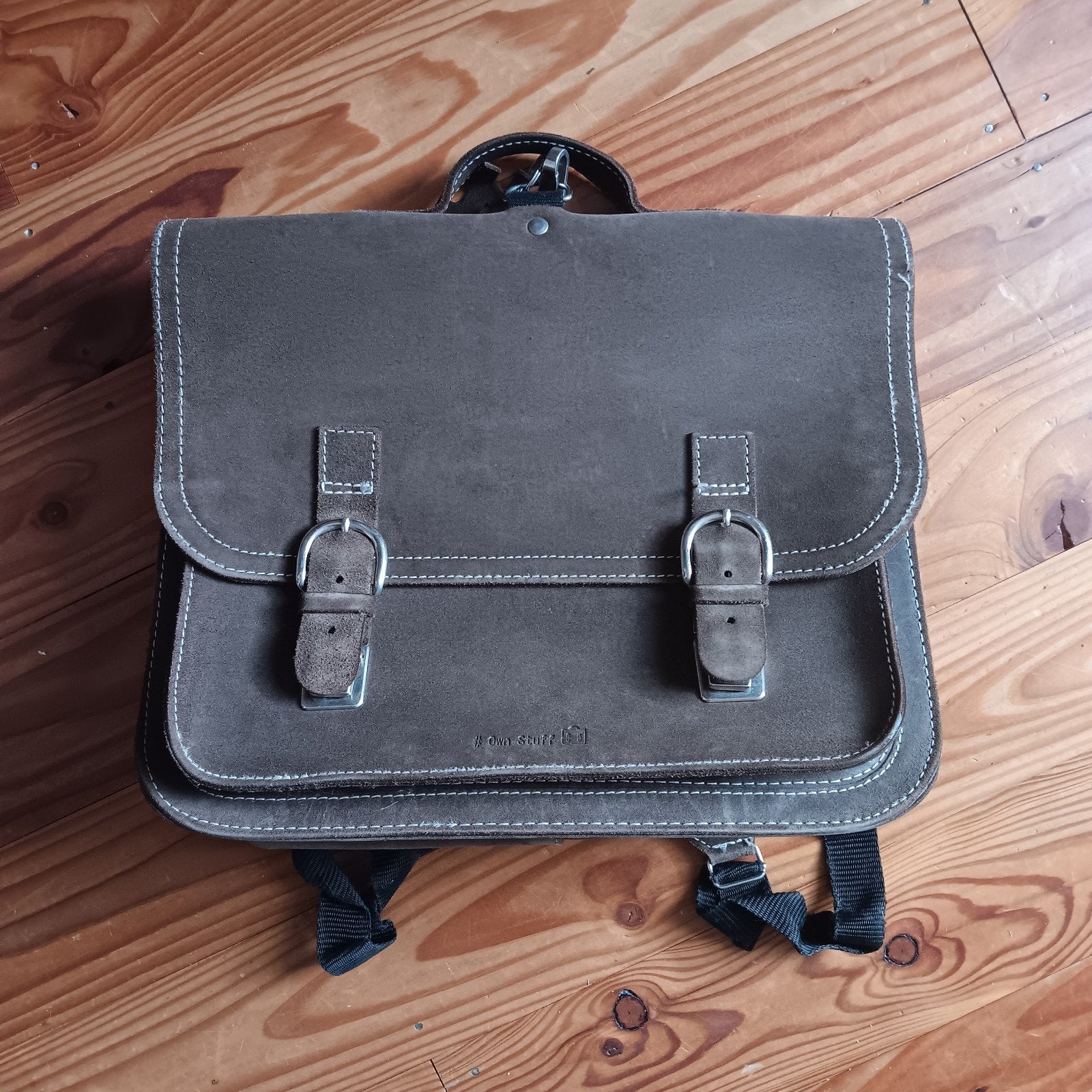boekentas own stuff, Ophalen, Gebruikt, Minder dan 30 cm, Bruin