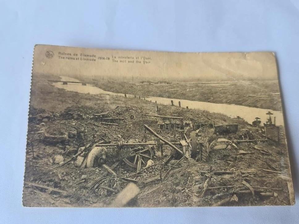 postkaart ruïnes van Diksmuide, Ophalen of Verzenden