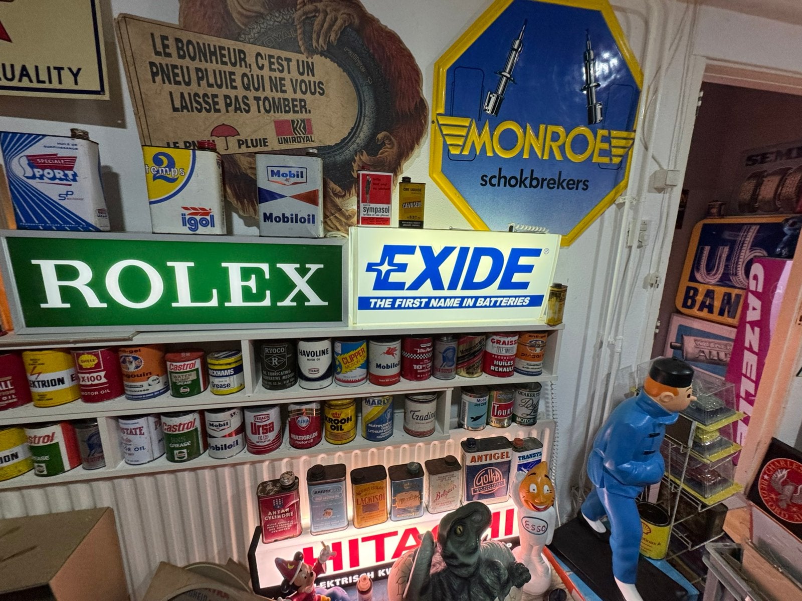 Différents bidons d'huile ronds de 1 litre, Collections, Marques & Objets publicitaires, Enlèvement ou Envoi, Utilisé, Emballage