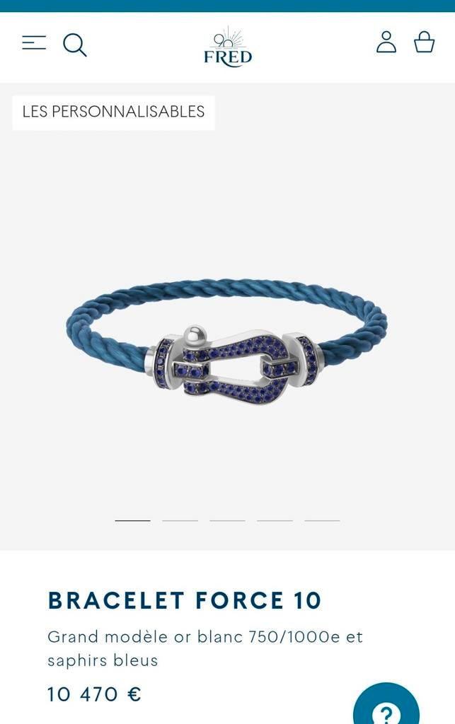 Fred bracelet force 10, Bijoux, Sacs & Beauté, Bracelets, Blanc, Enlèvement ou Envoi