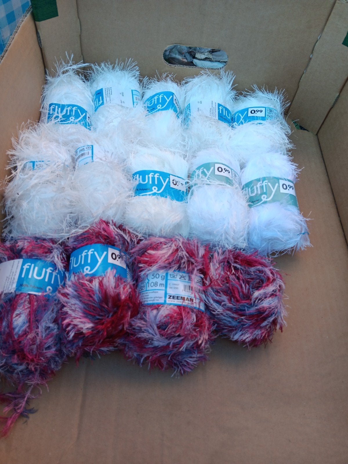 16 x "fluffy" zeeman, Hobby en Vrije tijd, Breien en Haken, Ophalen
