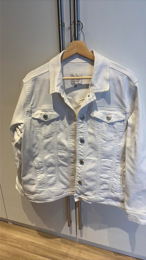Witte jeansjas, Kleding | Dames, MS Mode, Ophalen of Verzenden, Zo goed als nieuw, Wit