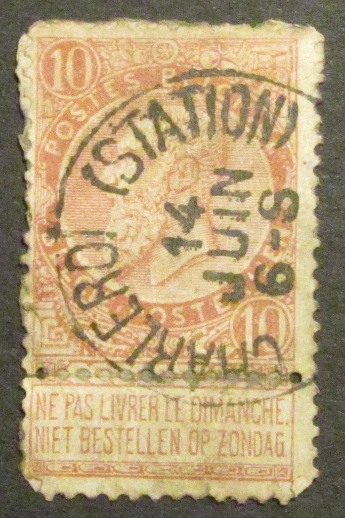 10 centimes estampillé par Léopold II à partir de 1893, Enlèvement ou Envoi, Affranchi, Timbre-poste, Maison royale