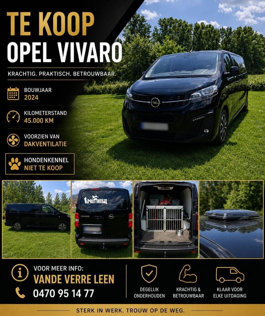 Opel Vivaro 6 zitplaatsen bj 01/2024 Diesel, Auto's, Vivaro, Particulier, Te koop, Trekhaak