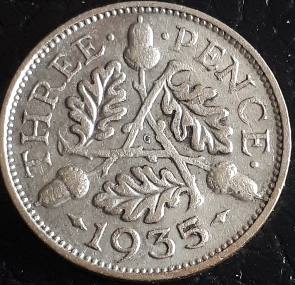UNITED KINGDOM / 3 PENCE 1935 KM 831 ZILVER, Postzegels en Munten, Munten | Europa | Niet-Euromunten, Ophalen of Verzenden, Overige landen