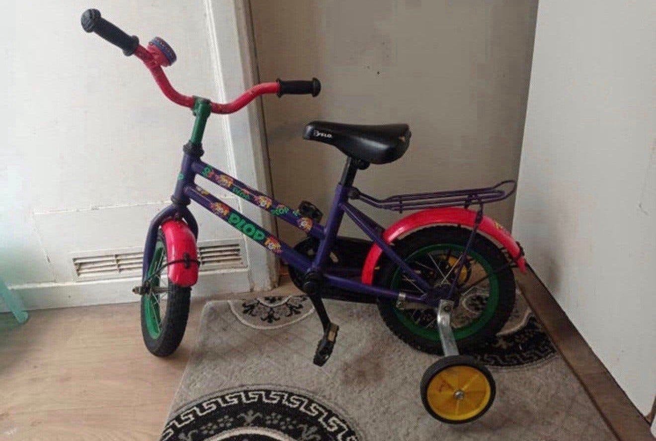 Kabouter Plop kinderfiets, Ophalen of Verzenden, Zo goed als nieuw, Zijwieltjes