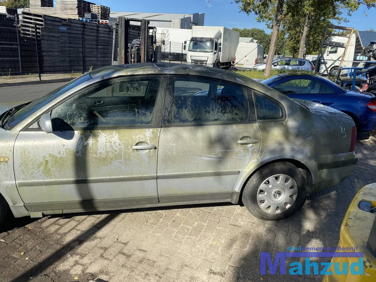 VW PASSAT 3B2 grijs LB7Z deur links achter portier 1996-2001, Gebruikt, Volkswagen AG, Vw@volkswagen.de, Achter