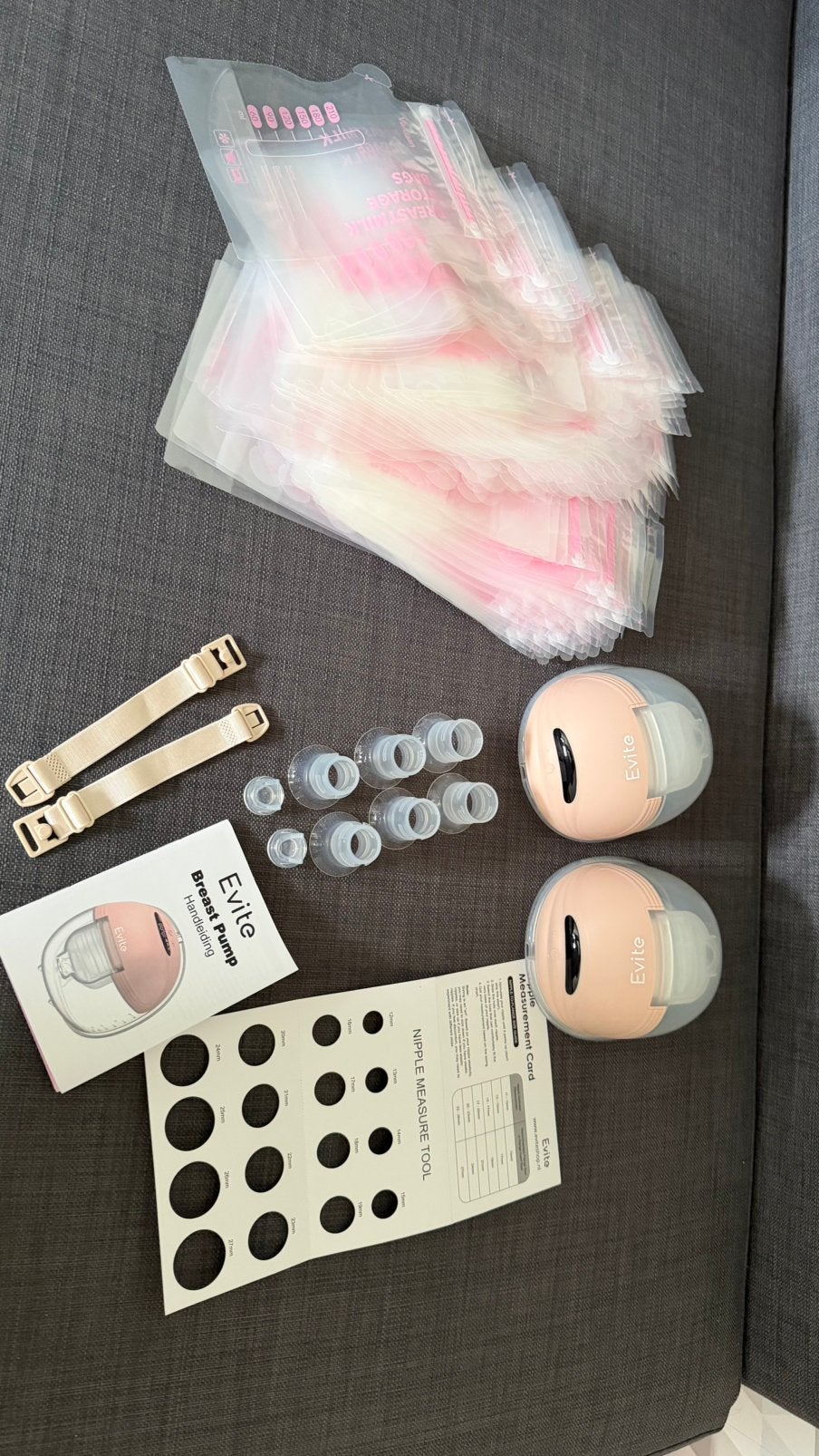 Elektrische borstkolf set Evite, Kinderen en Baby's, Ophalen of Verzenden, Zo goed als nieuw, Borstkolf, Evite