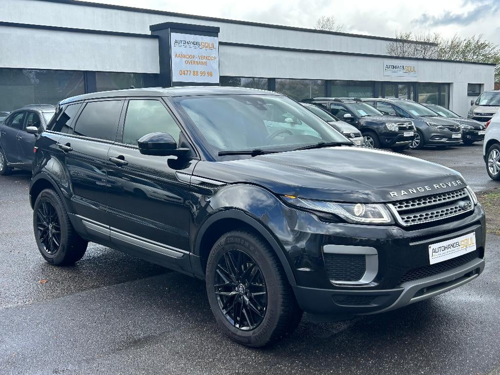 Range Rover Evoque 2.0D, 2016, 144.630km, Euro 6b, Garantie, Auto's, Voorwielaandrijving, 4 cilinders, Zwart, Leder