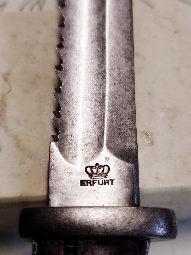 Baïonnette allemande 1915 dents de scie avec fourreau - 240€, Collections, Envoi, Armée de terre