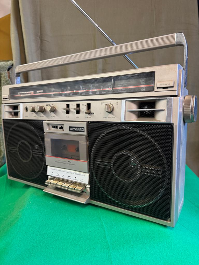 Vintage Guetto Blaster „Mitsouki” Boombox uit de jaren 80, Audio, Tv en Foto, Radio's, Ophalen, Zo goed als nieuw