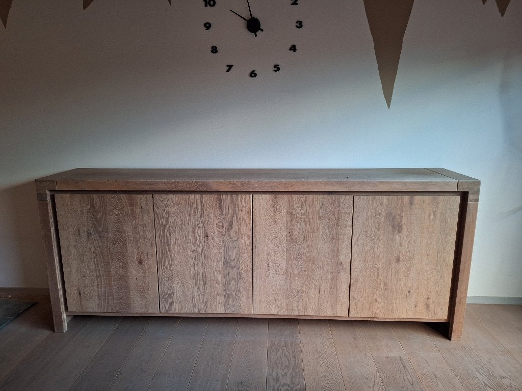 Moderne Eiken Eetplaats, Huis en Inrichting, Complete eetkamers, Ophalen, Zo goed als nieuw, Modern