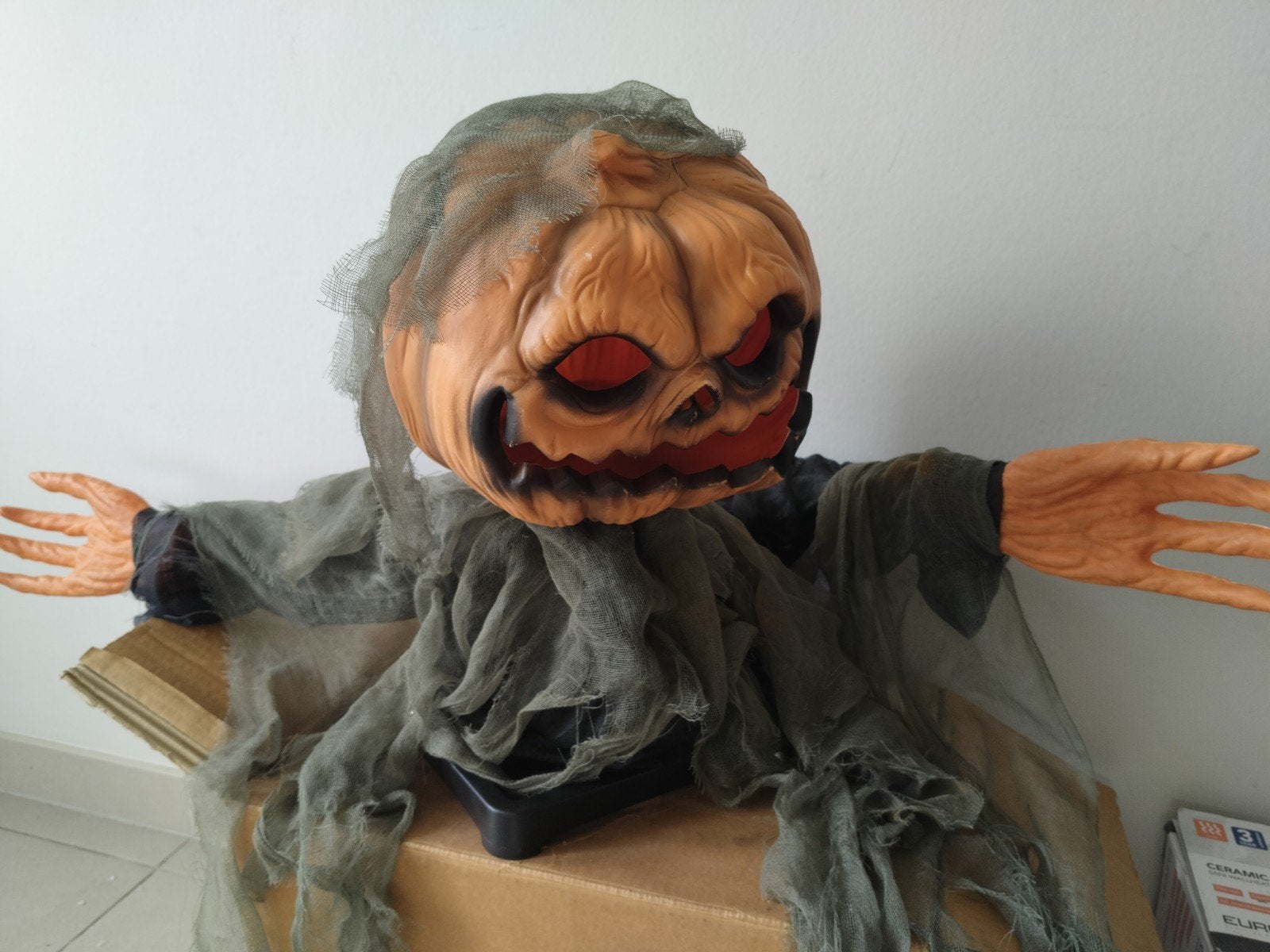 Citrouille d'Halloween avec son et lumière !, Enlèvement